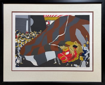 Tanaki, Masaaki "Lion Dancing as Summer Night" serigraph