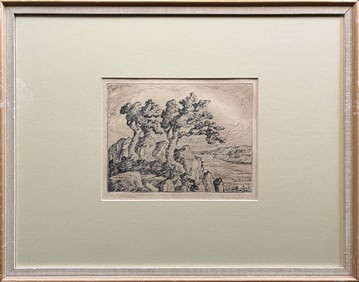 Sandzen, Birger (1871-1954) Rockbank, 1929 dry point