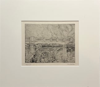 Huntoon, Mary (1896-1970) Approach, WPA etching