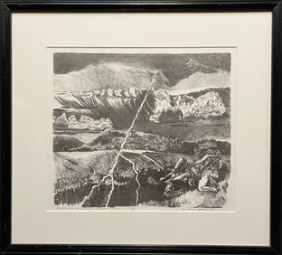 Becker, Lee "Europa and Zeus Crossing the Smoky Valley" 1996 lithograph