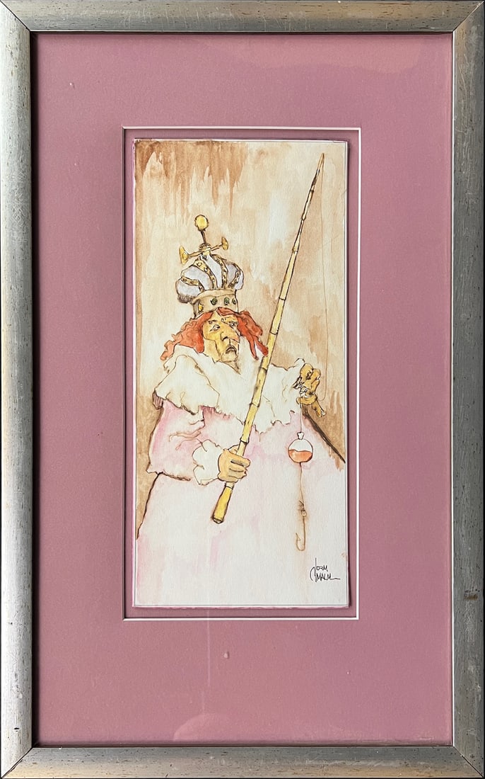 Malm, Norman (1928-2011) watercolor, King of Sports: Malm, Norman (1928-2011) watercolor, King of Sports, signed in lower right, good condition, image size: 12.5 x 5.75 inches. Norman Gene Herman Malm was born 28 October 1928 to Reinhold and Marie Johns