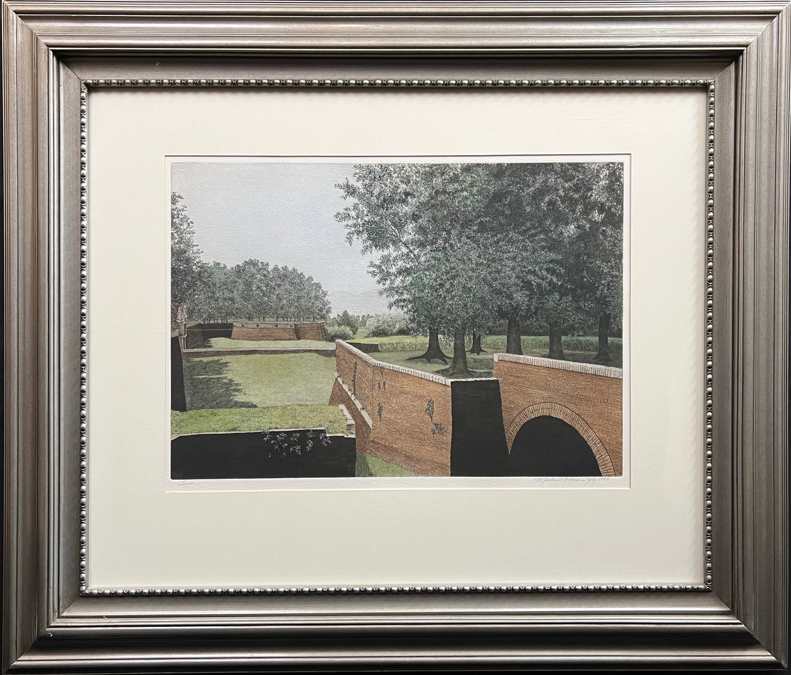 Jilg, Michael Florian,1989 handcolored etching, Lucca (1 of 7)