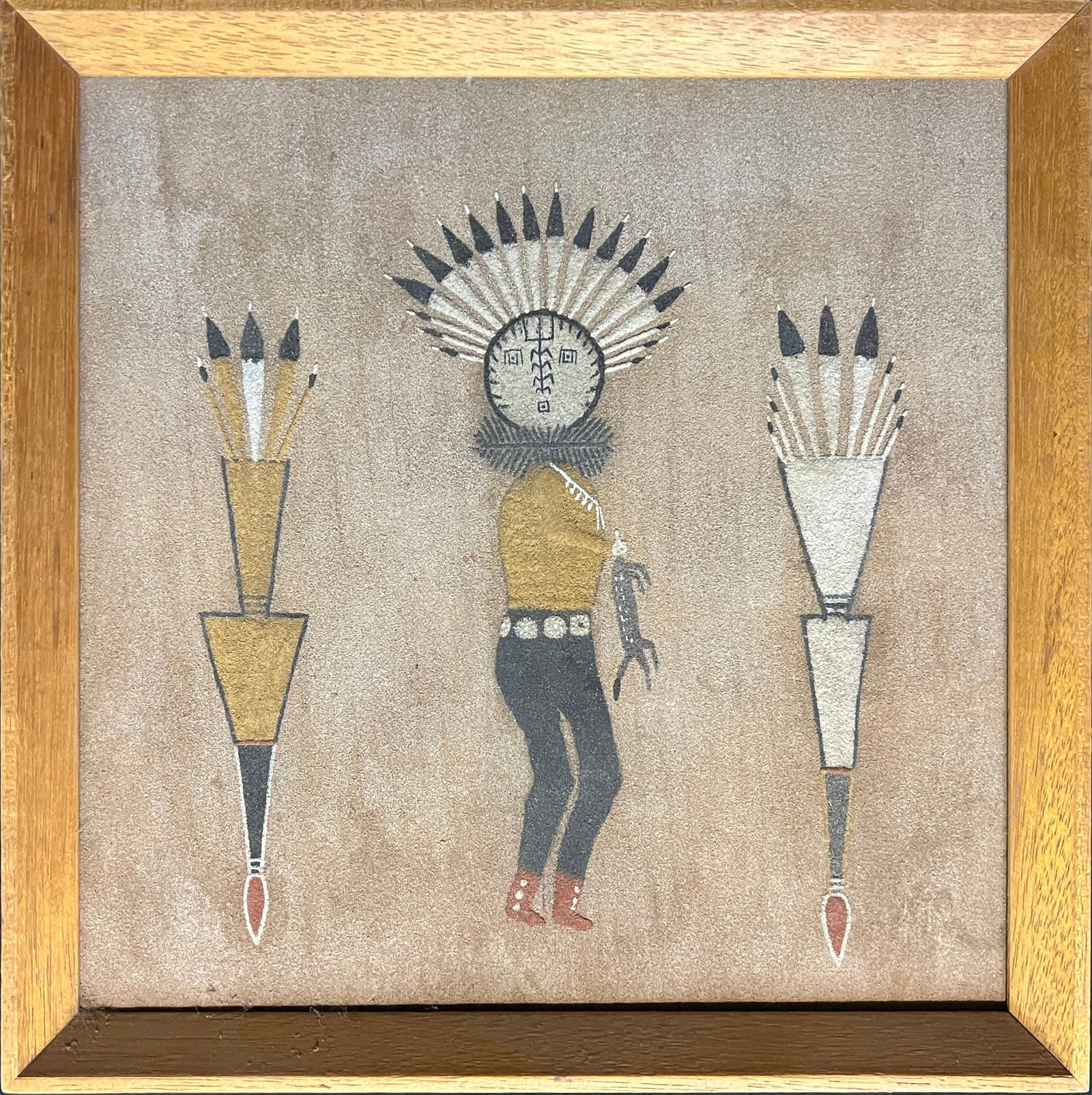 Unknown, sand painting, Talking God (1 of 3)