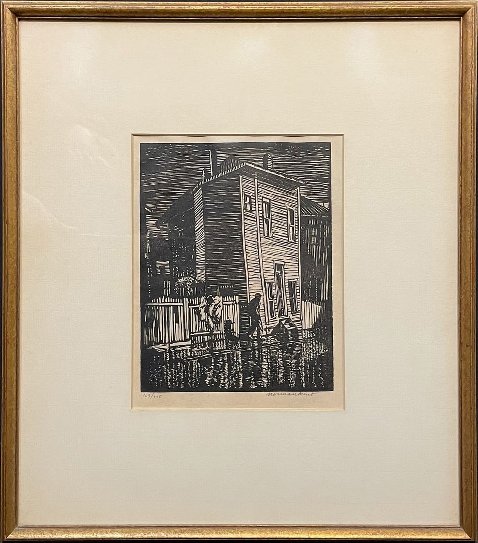 Kent, Norman (1903-1973) 1951 woodcut, Queer House (1 of 4)