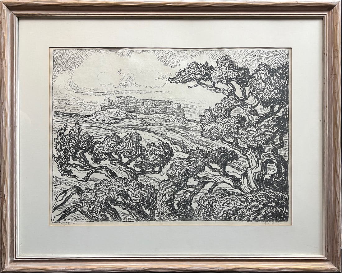 Sandzen, Birger (1871-1954) 1919 lithograph, Gran Quivira (1 of 4)