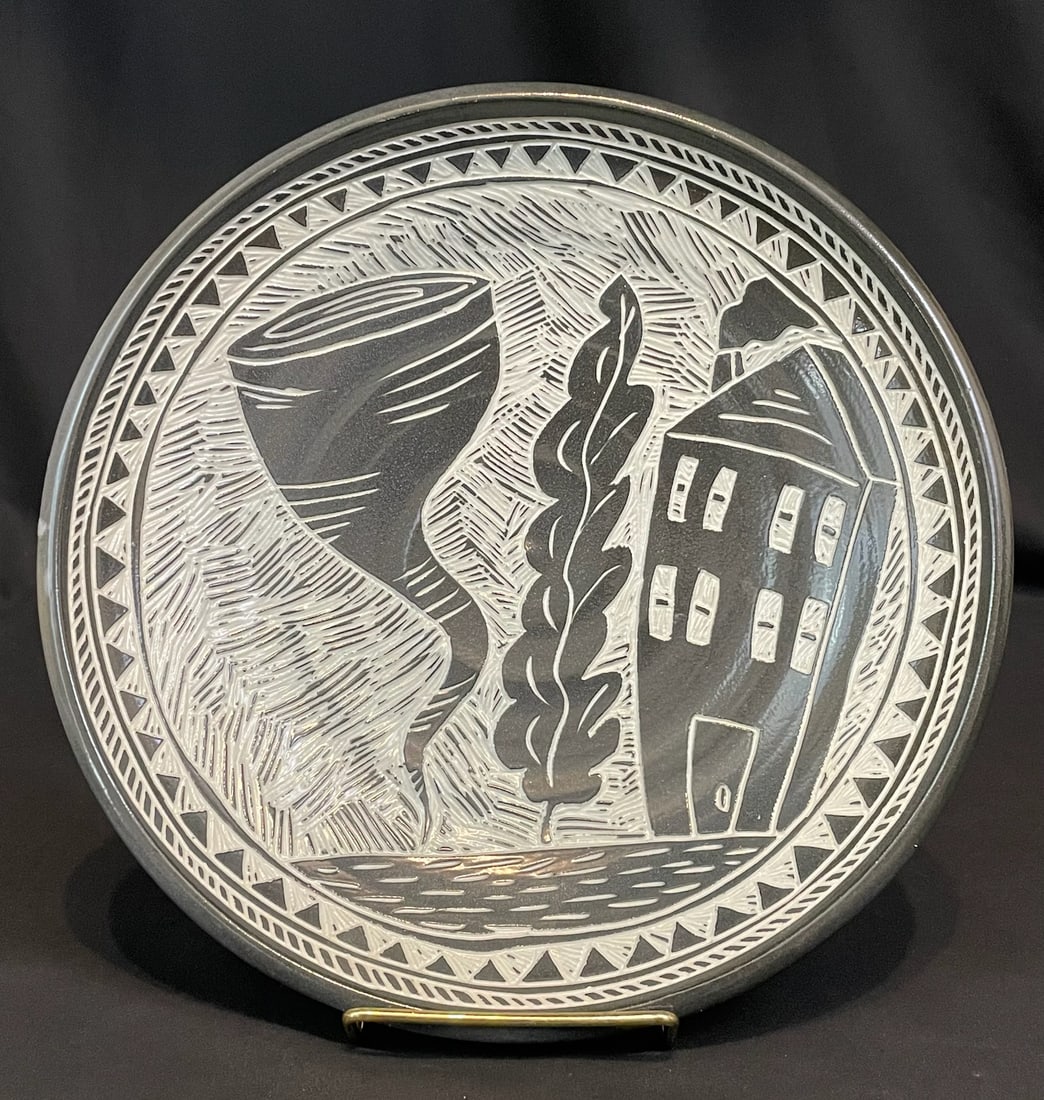 Metz, Matthew, ceramic, tornado platter (1 of 5)