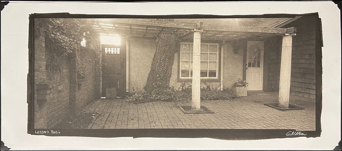 Nelson, Greg, (1956- ) palladium print photo, Lester's Patio (1 of 5)