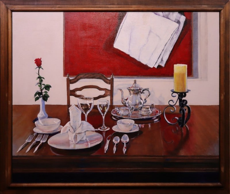 Bartz, Jim, 1979 oil on canvas, An Evening with a Red Rose (1 of 4)