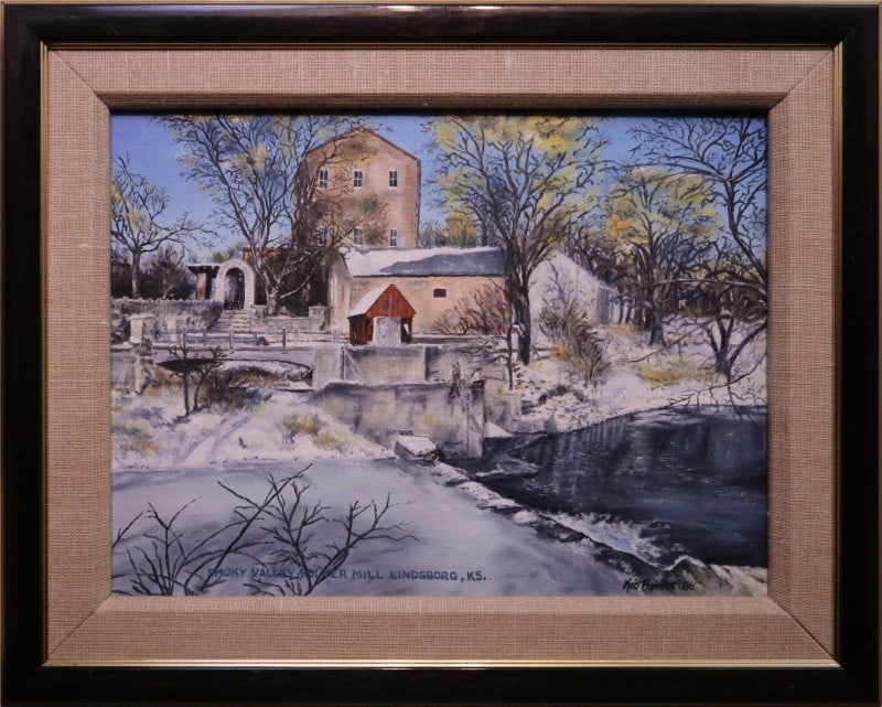 Brinlee, Kris, 1986 oil on canvas, Smoky Valley Roller Mill, Lindsborg, KS (1 of 4)