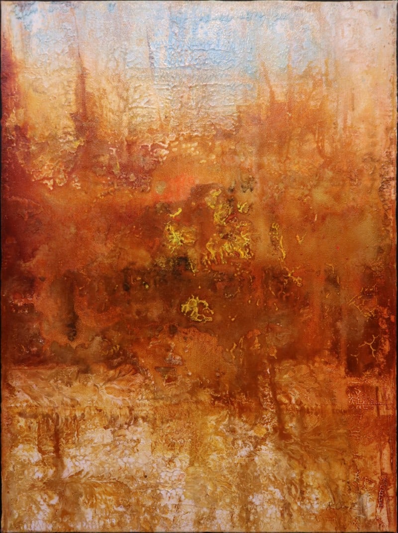 Clark, Randy, 2025 acrylic on canvas, #1735: Clark, Randy, 2025 acrylic on canvas, #1736, signed R. Clark in lower right, good condition, canvas size: 24 x 18 inches.Clark, born in Lindsborg, KS, combines realism and the abstract. Through monoty