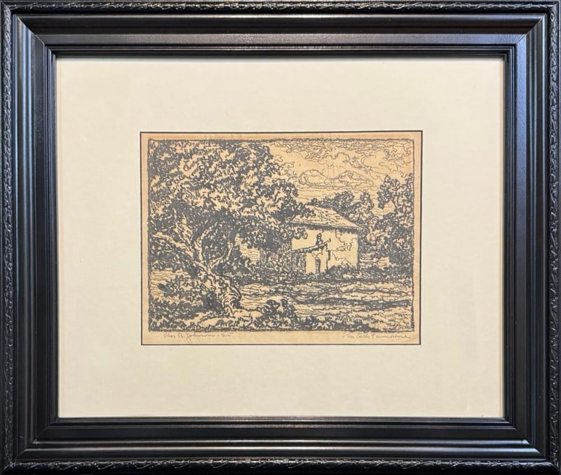 Johnson, Thomas B (1897-1990) 1925 lithograph, the Old Farmhouse (1 of 4)