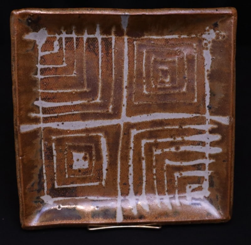 Kahmeyer, Ray, stoneware, brown tray (1 of 4)