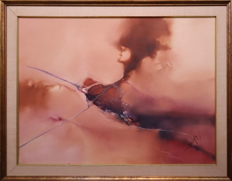 Kugler, Josef (1913-2011) acrylic on canvas, untitled abstract (1 of 4)