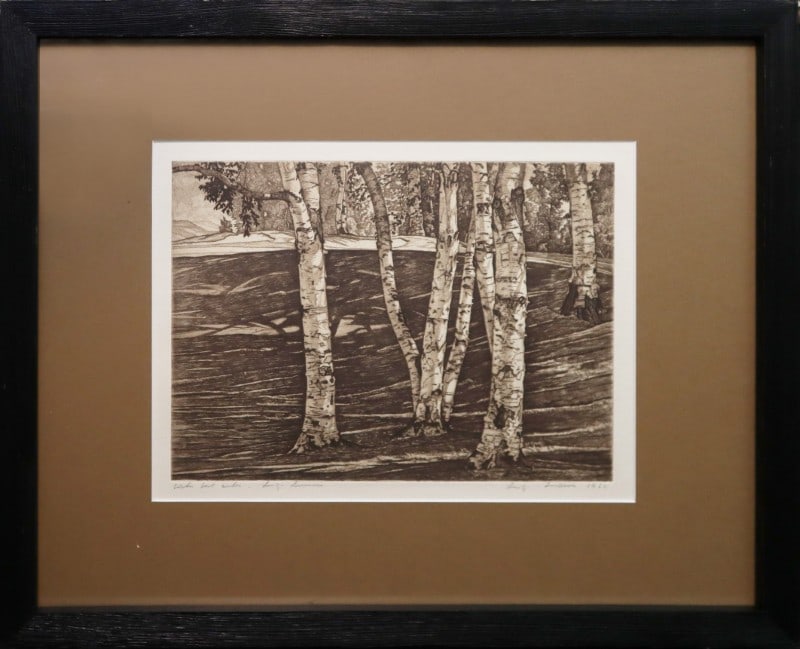 Lucioni, Luigi (1900-1988) 1948 etchings, birch trees (1 of 4)