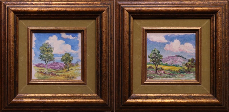Malm, Alba (1897-1997) 2 oils, Coronado Heights and summer landscape (1 of 9)