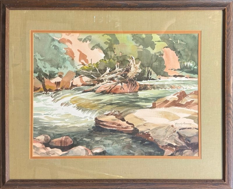 Penner, Randy (1921-2002) watercolor, untitled river landscape (1 of 4)