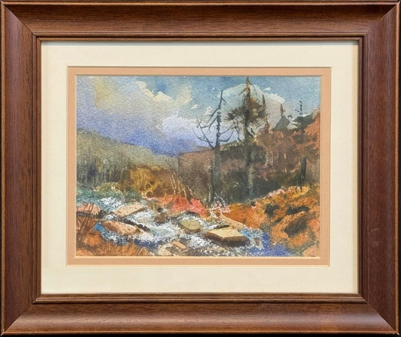 Williams, Richard E. (1927-2020) watercolor, Colorado landscape (1 of 3)