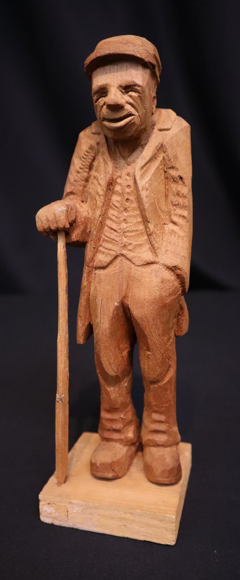 Pearson, Anton (1892-1967) woodcarving, old man with walking stick (1 of 6)