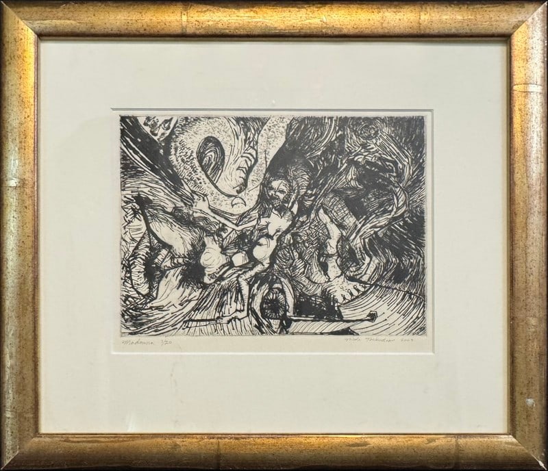 Thibodeau, Nicole, 2003 etching, Madonna (1 of 4)