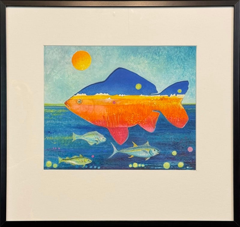 Liljegren, Elizabeth, 2018 gouache, Secrets of the Deep: Liljegren, Elizabeth, 2018 gouache, Secrets of the Deep, signed Liljegren in lower right, good condition, not examined out of frame, image size: 9 x 11 inches. Elizabeth Liljegren, a Bethany College g