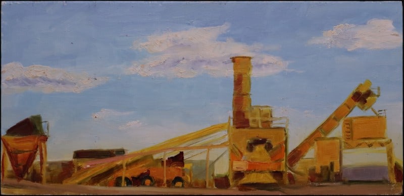 Thibodeau, Nicole, 2016 oil on board, Waffle-Crete: Thibodeau, Nicole, 2016 oil on board, Waffle-Crete, signed NT in lower right, good condition, board size: 5.75 x 11.75 inches. Nicole Thibodeau grew up in Taos, New Mexico; the daughter of Rich Thibod