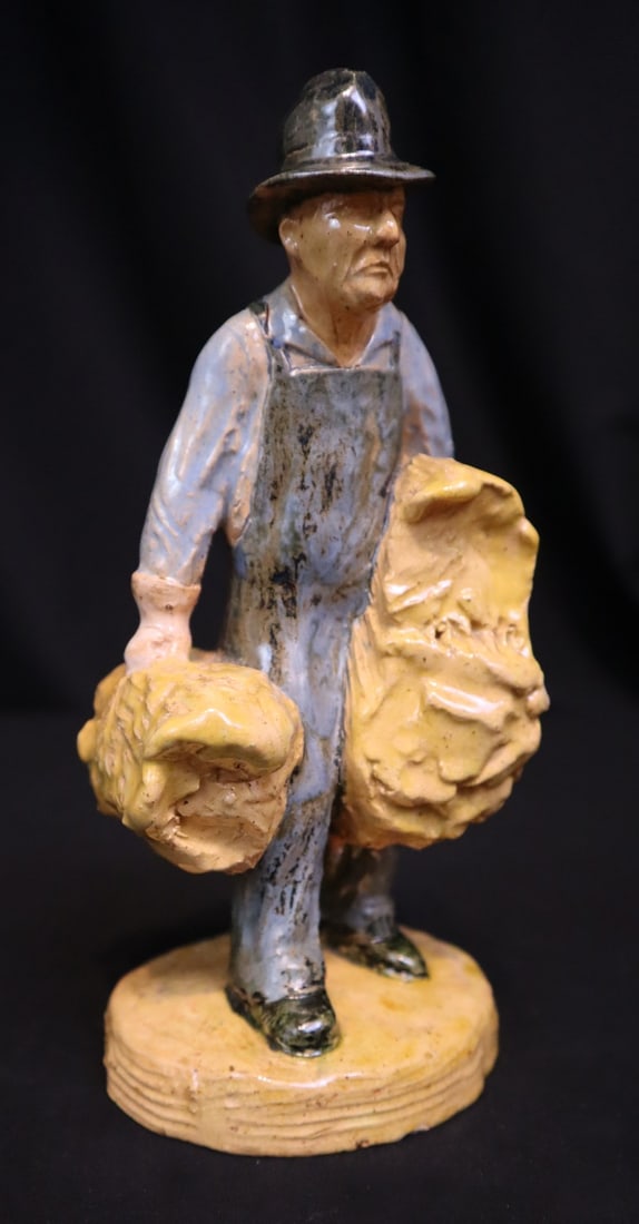 Runbeck, Lucille (1898-1973 ceramic, hay farmer (1 of 6)