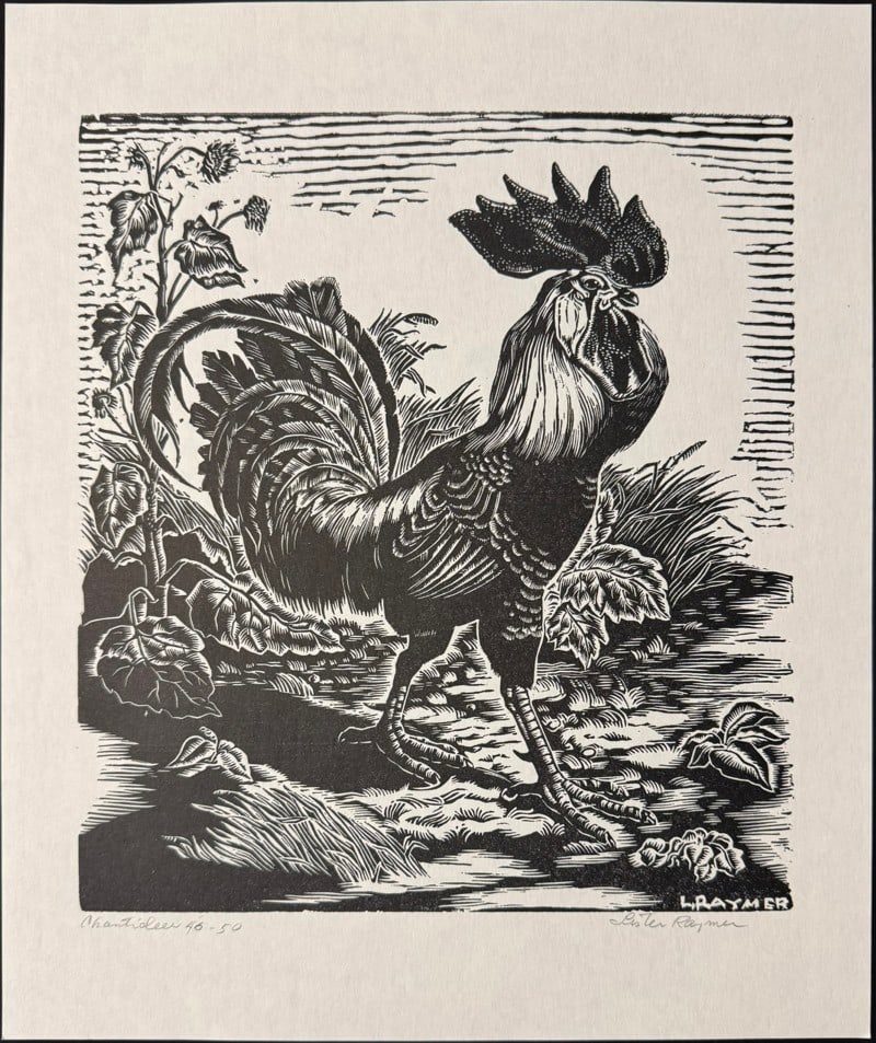 Raymer, Lester I1907-1991) linoleum cut, Chanticleer (1 of 4)