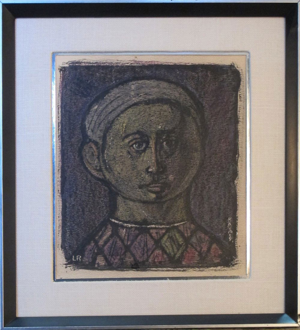 boy's head: Raymer, Lester, boy's head, , crayon, 8Â¼ x 6Â¾,