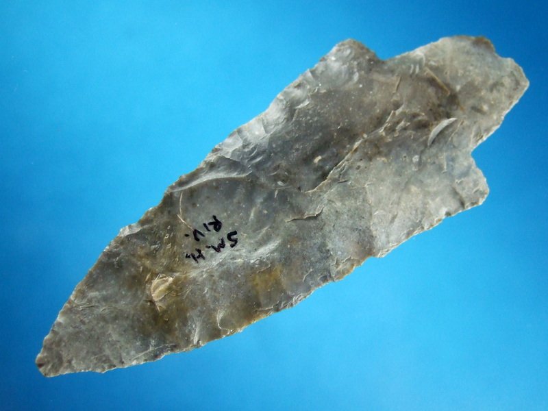 3 3/8" Fine Colorful Notched Base Dickson Point (1 of 2)