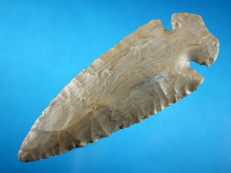 Fine 3 5/16" Banded Hornstone Dovetail Point (1 of 2)