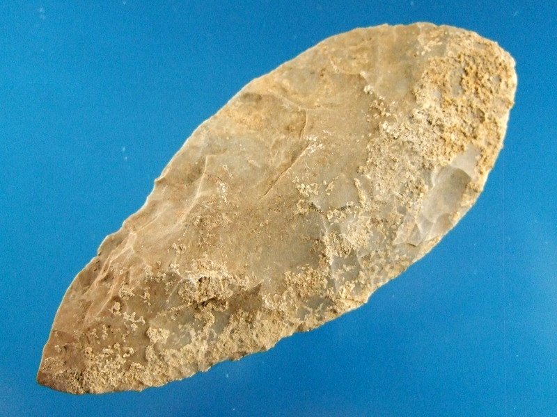 4 1/8" Banded Hornstone Flint Turkeytail Blade (1 of 2)