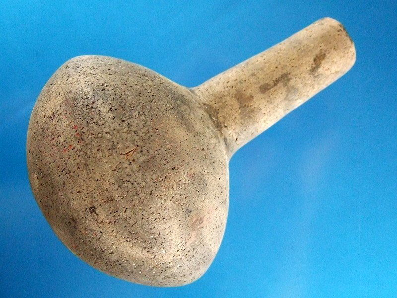 8 1/8" Pottery Water Bottle Very Solid With Small (1 of 6)