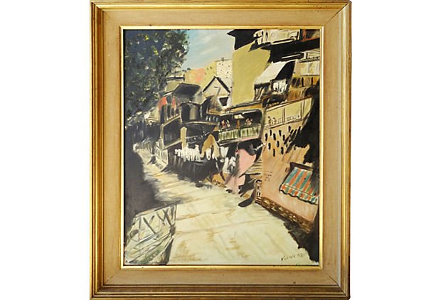 Mid-century Modern Oil Painting by Kramer '67 (1 of 4)