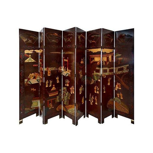 Huge Asian Antique Coromandel Folding Screen (1 of 8)