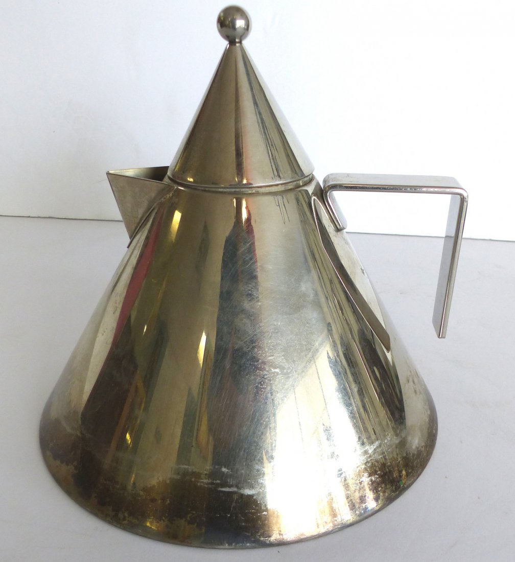 Vintage Modernist Aldo Rossi Alessi Tea Kettle: Il Conico Tea Kettle, Designed by Aldo Rossi for Alessi: