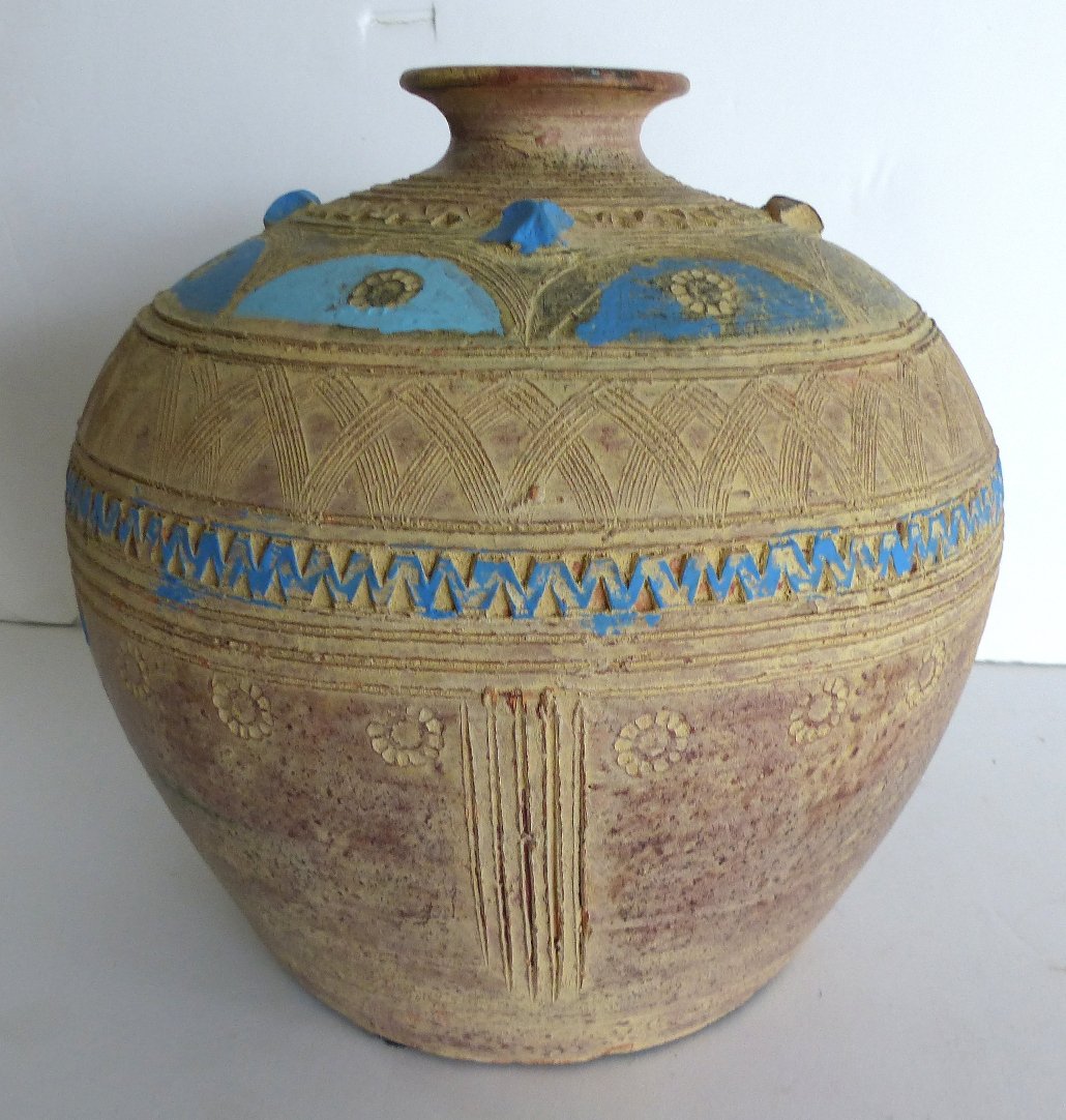 Rustic Hand Built Clay Pot (1 of 5)