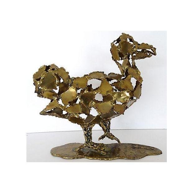 Silas Seandel Brutalist Brass Bird Sculpture (1 of 5)