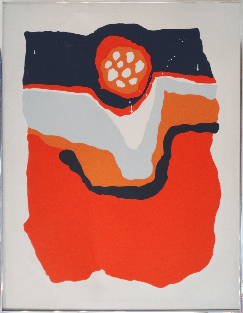 Mid-century Modern Abstract Painting, J. Pollack (1 of 5)