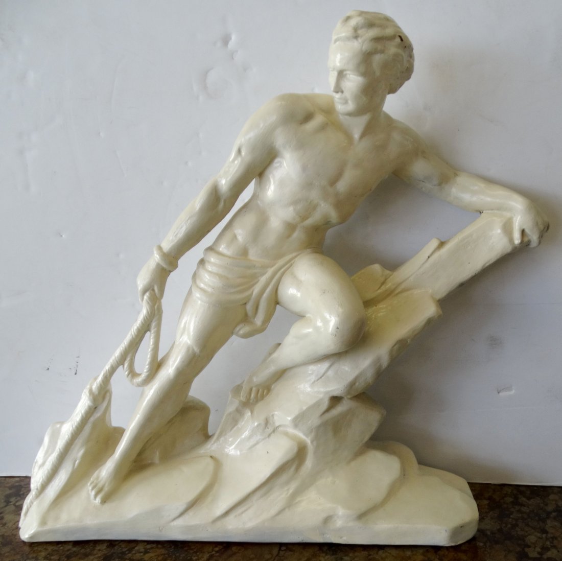 Classical-Style Sculpture 60's Gesso Signed (1 of 6)