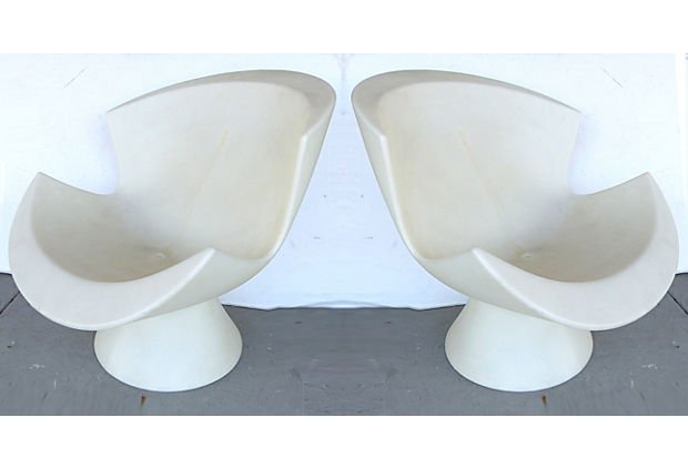 Pair Modernist Exterior Club Chairs, Pair (1 of 6)