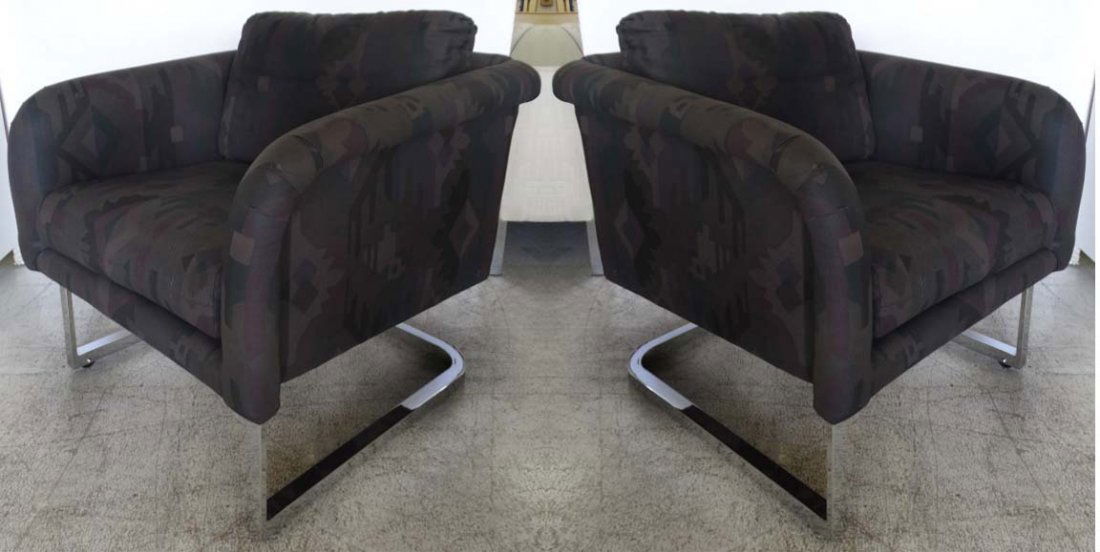 Milo Baughman & Thayer Coggin Club Chairs Pair (1 of 7)