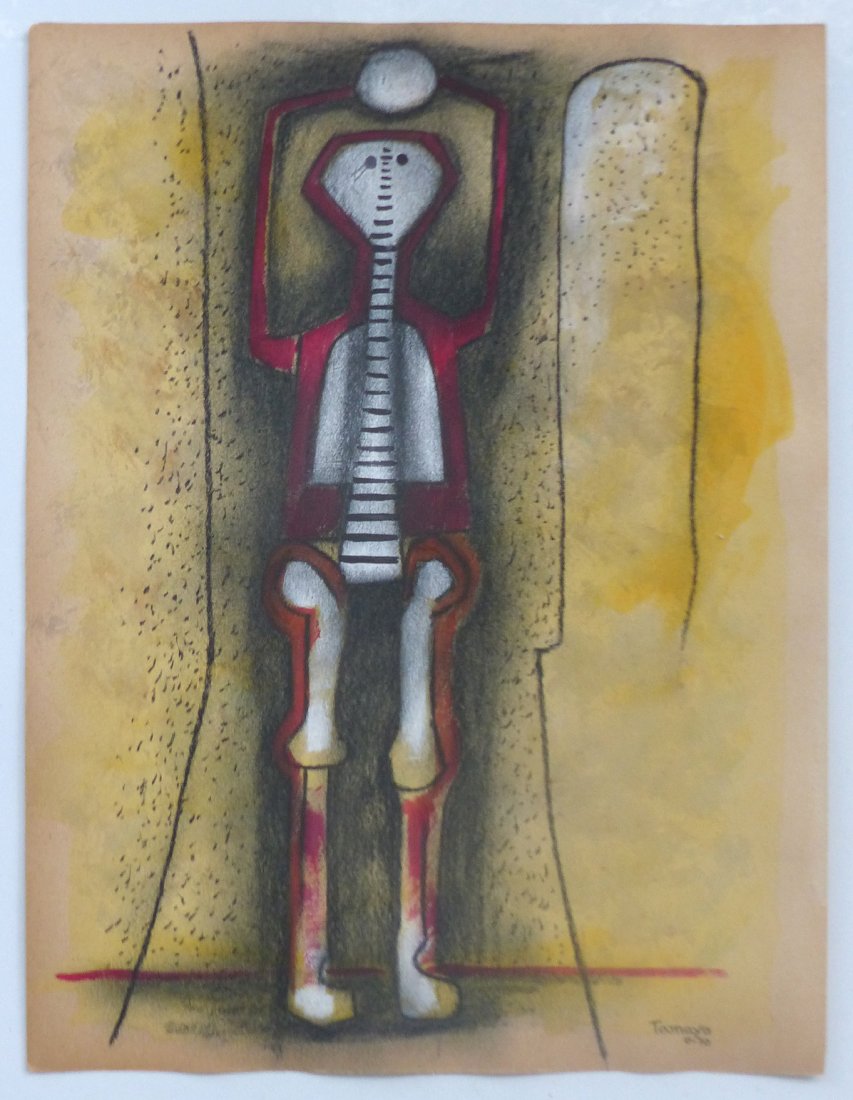 Rufino Tamayo Mexico Colored Drawing on Paper w/ Paint (1 of 7)