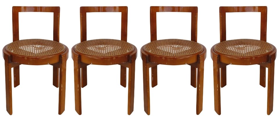 Lacquered Bentwood Side Chairs Set of 4 (1 of 8)