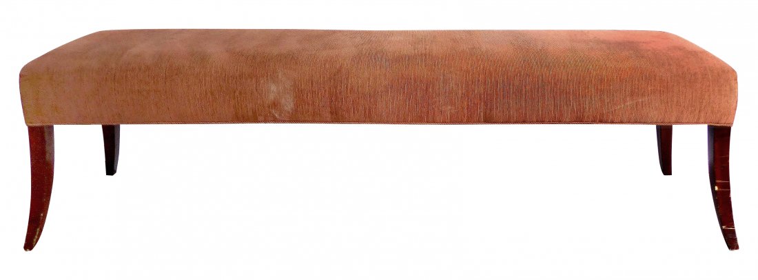 Very Long 1980's Upholstered Bench (1 of 8)