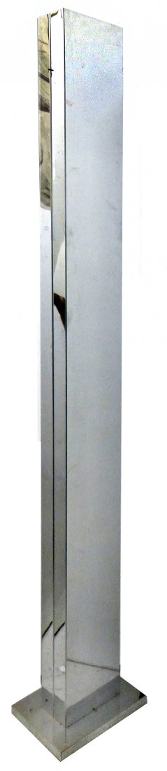 Mid-century Modern Chrome Tower Up-light Floor Lamp (1 of 5)