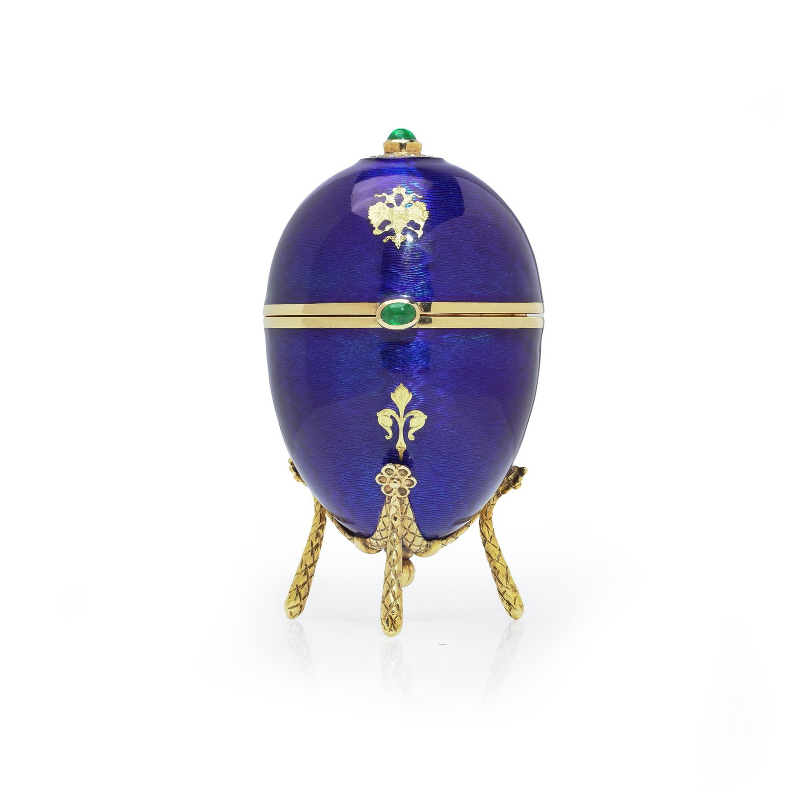 Faberge Blue Enamel, Diamond and Emerald Egg (1 of 13)