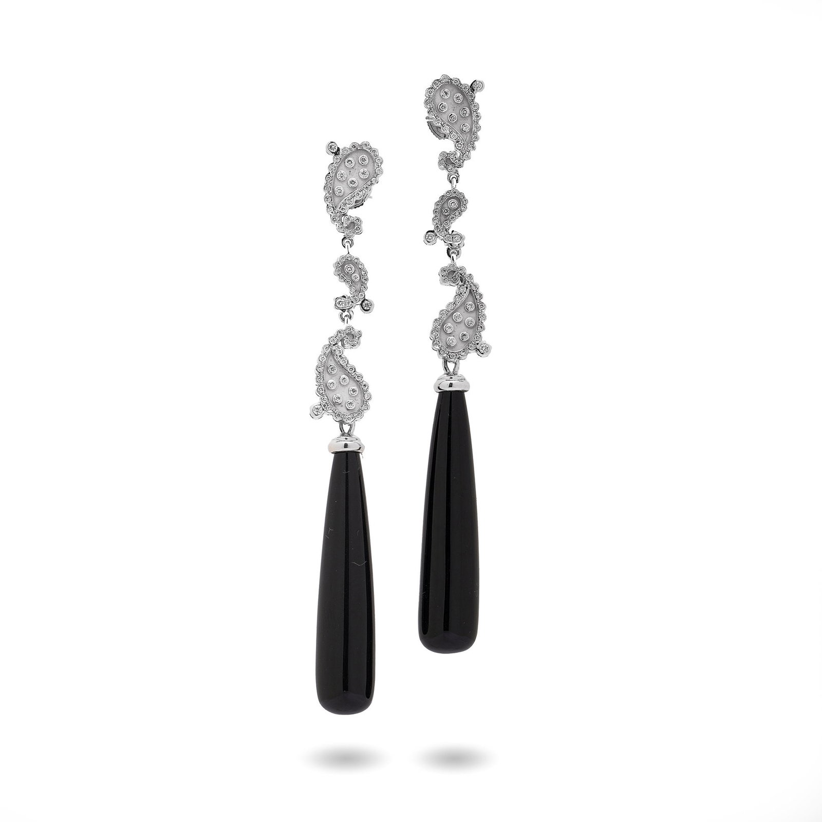 Carrera y Carrera 18KT White Gold Day & Night Earrings with Onyx Drops (1 of 7)
