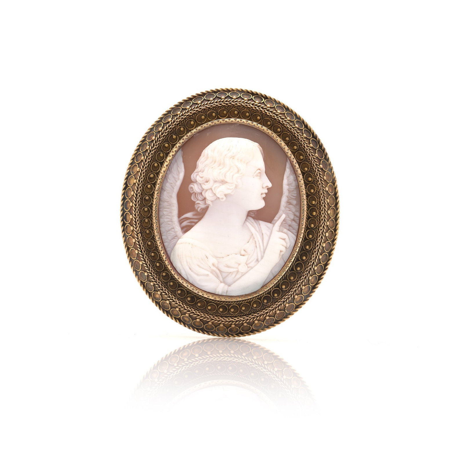 Victorian 15KT Gold Cameo Brooch (1 of 7)
