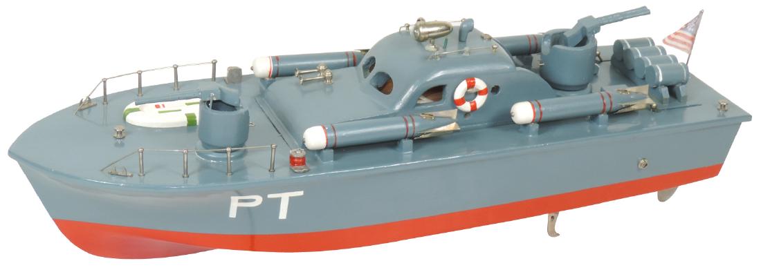Toy boat, Japanese ITO, Model PT, wood, battery powered: Toy boat, Japanese ITO, Model PT, wood, battery powered, Exc cond, 22"L.