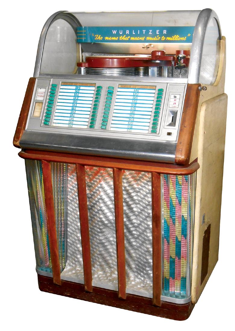 Coinoperated jukebox, Wurlitzer Model 1650, c.1954,